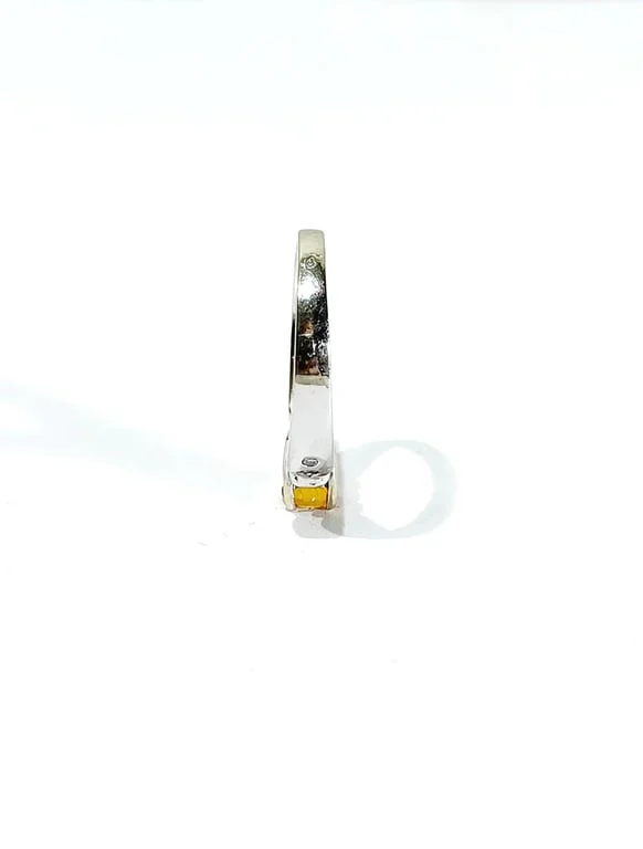 White Gold Ring, Diamonds and Citrine - Image 12