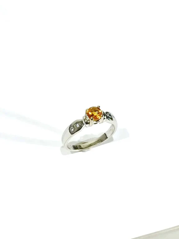 White Gold Ring, Diamonds and Citrine - Image 4