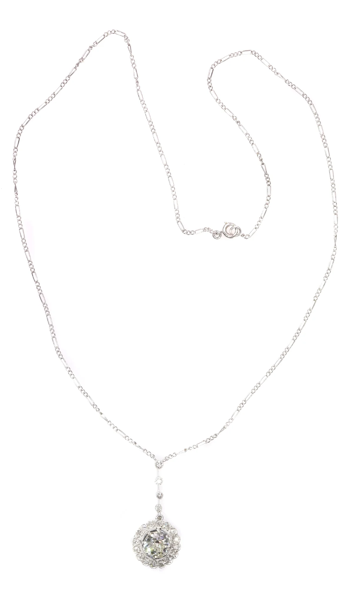 1920s Glamour: Deco Diamond Pendant - Image 5
