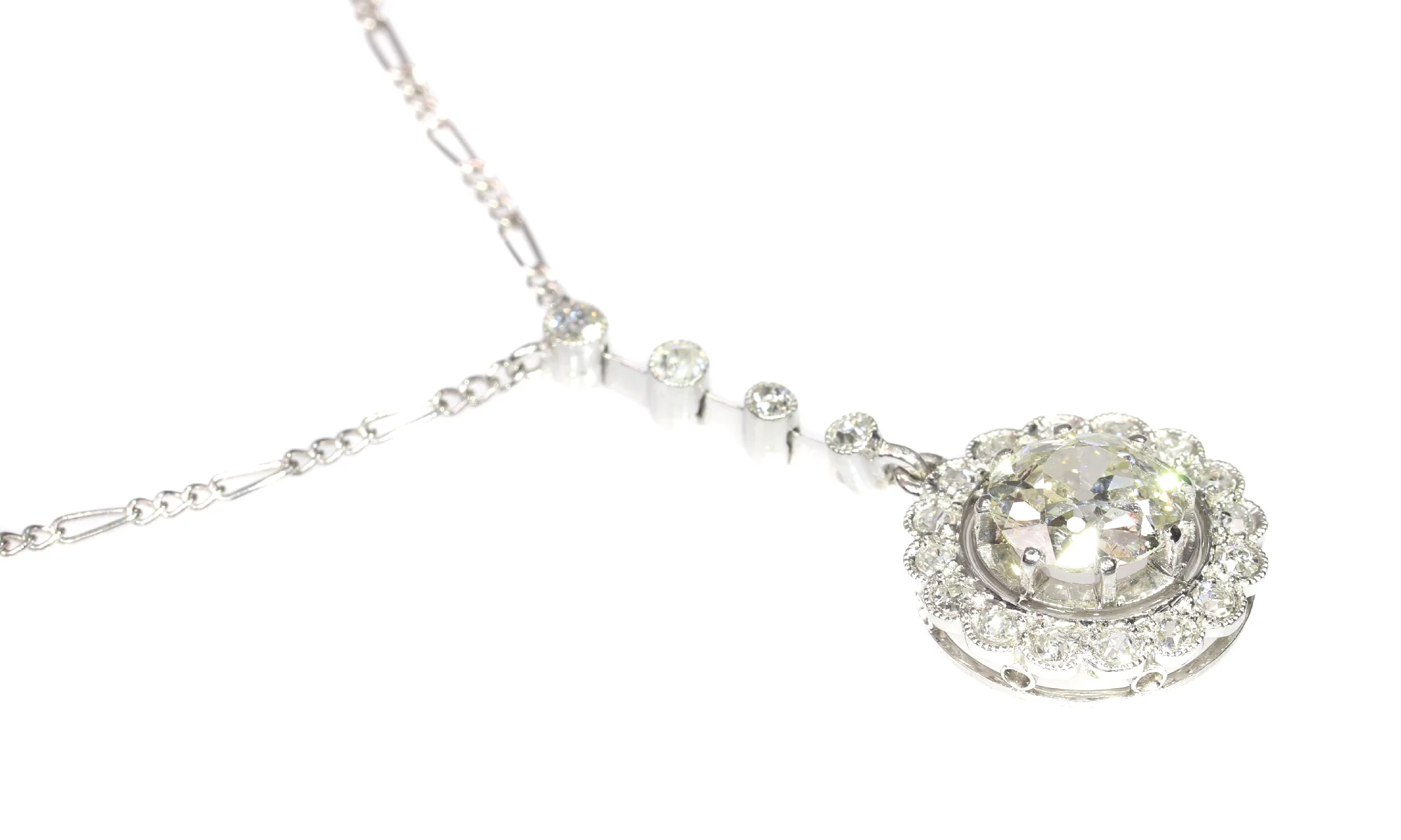 1920s Glamour: Deco Diamond Pendant - Image 7