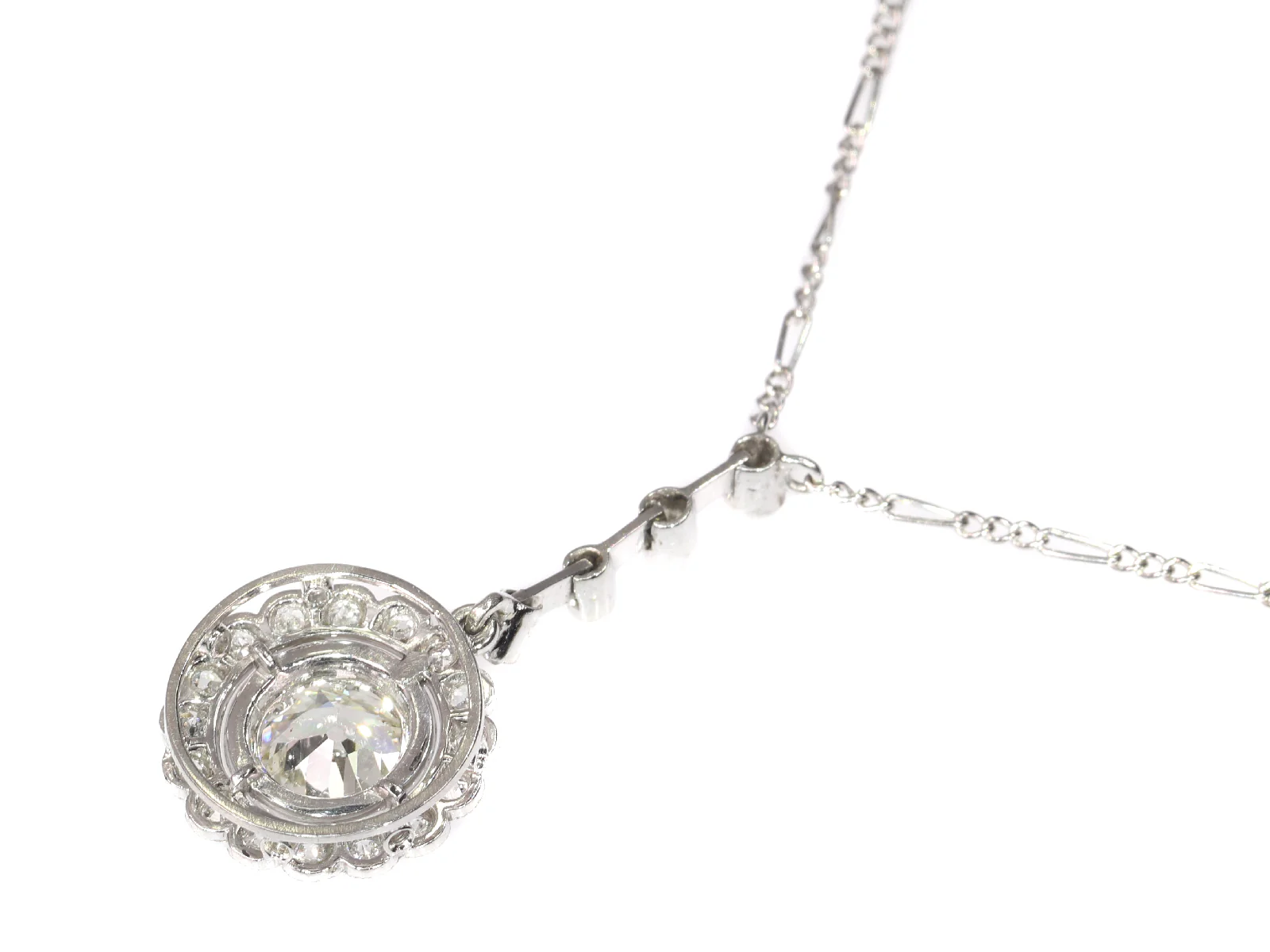 1920s Glamour: Deco Diamond Pendant - Image 8