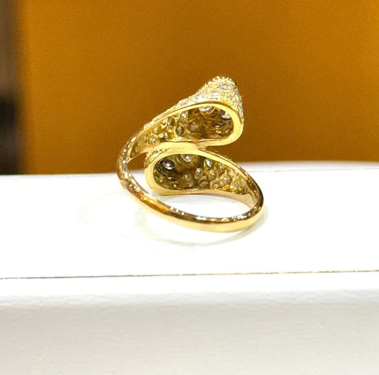 Ring Toi & Moi double heart yellow gold and diamonds - Image 11