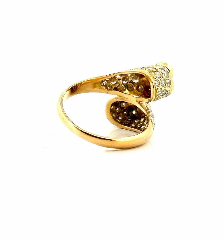 Ring Toi & Moi double heart yellow gold and diamonds - Image 4