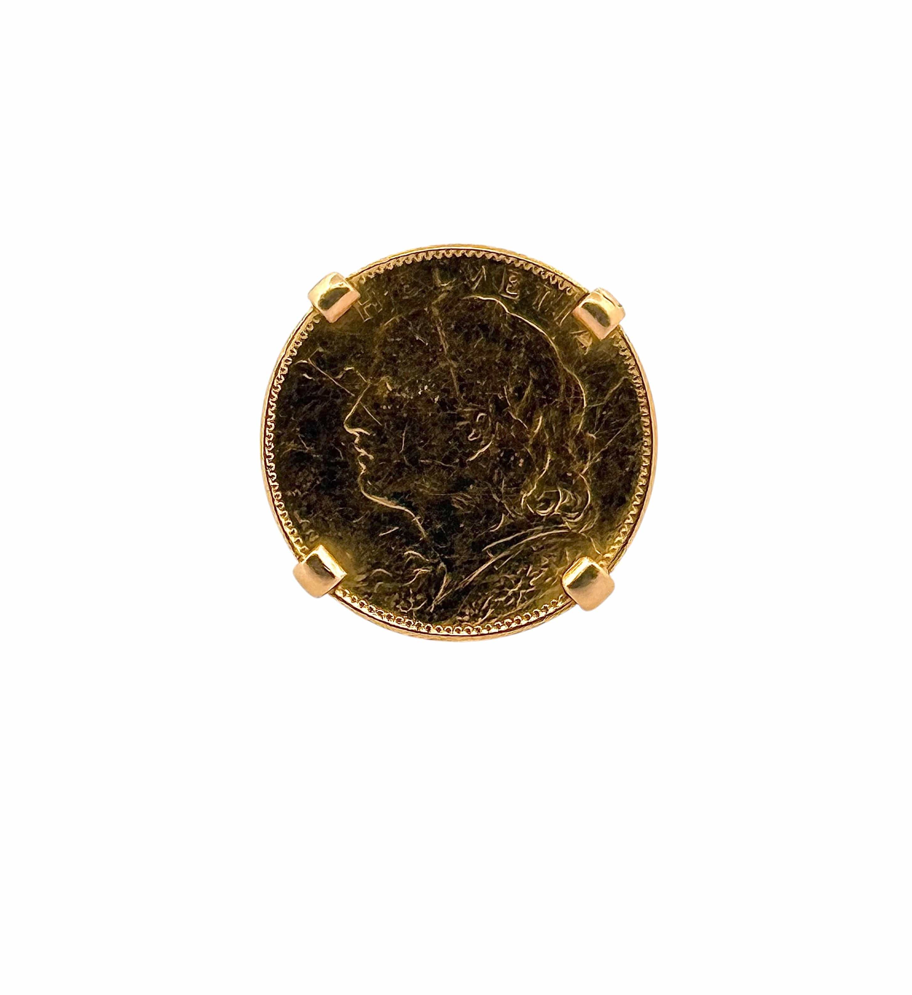 Ring made from a 1922 Swiss Helvetia 10 franc coin - Image 4