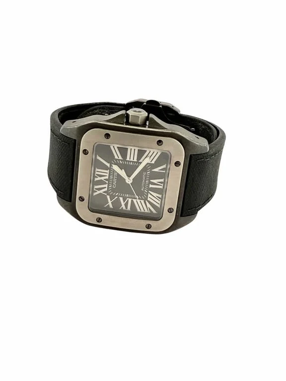 Santos 100 watch in steel and titanium Cartier - Image 3