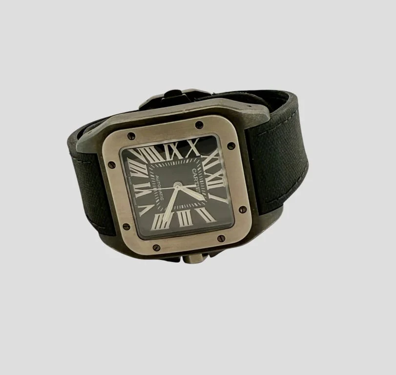 Santos 100 watch in steel and titanium Cartier - Image 4
