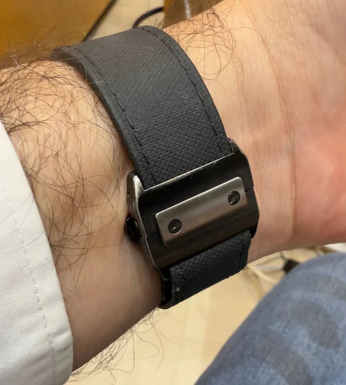 Santos 100 watch in steel and titanium Cartier - Image 6