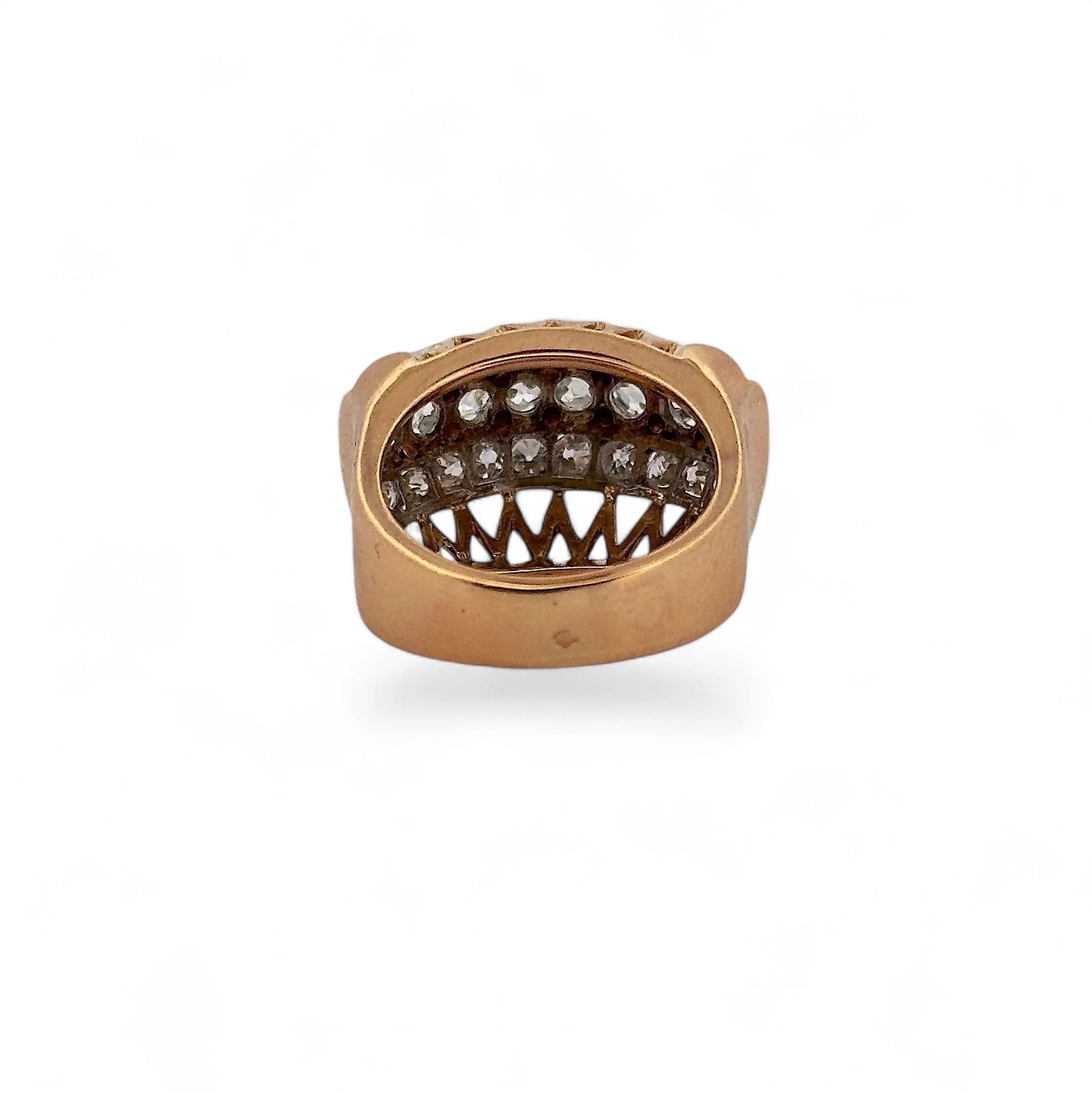 Old garter ring in 18-carat yellow gold and old-cut diamonds - Image 4