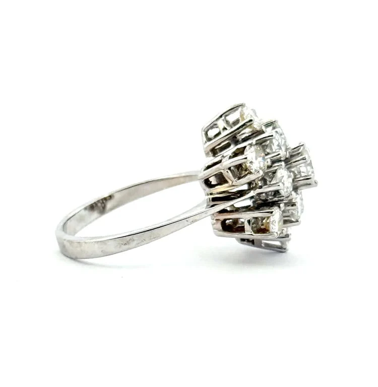 Multi-diamond ring in 18-carat white gold - Image 3