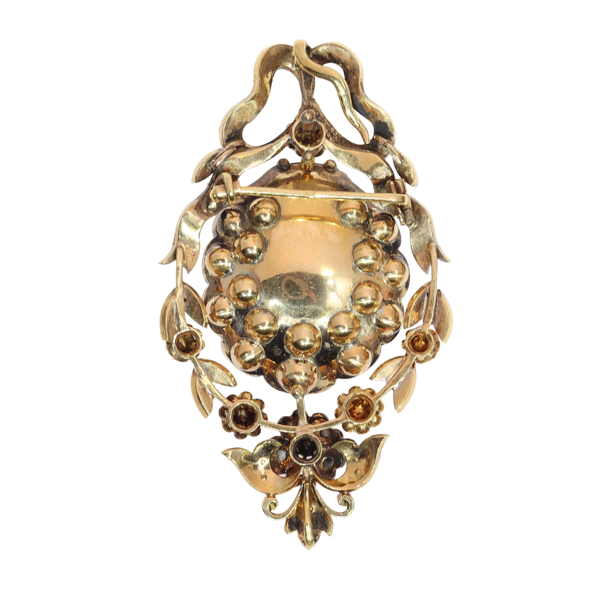 The art of Antiquity: Victorian-style diamond and pearl pendant brooch - Image 5