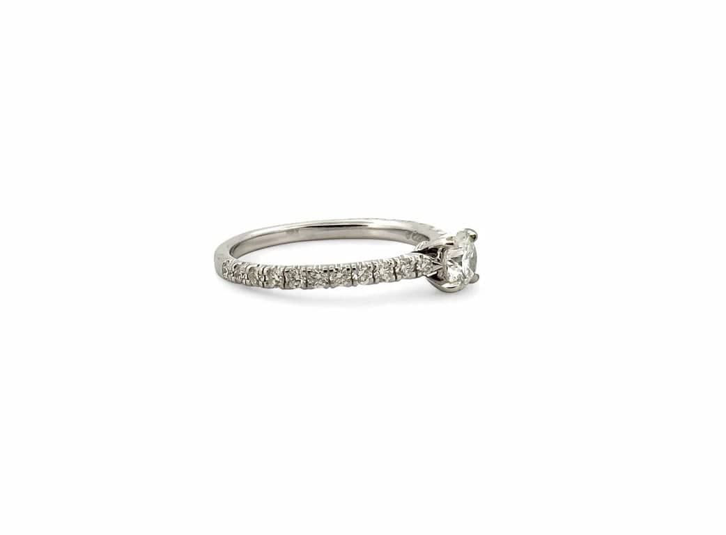 Solitaire Cartier in diamonds on platinum setting - Image 6