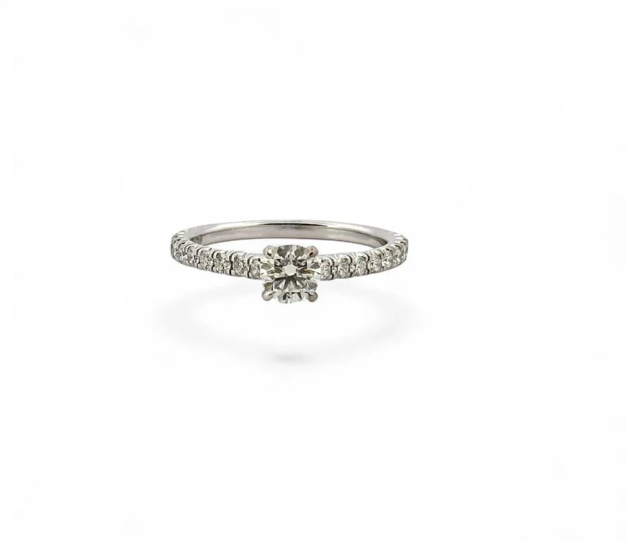Solitaire Cartier in diamonds on platinum setting - Image 7