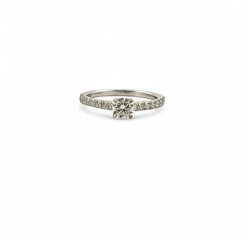 Solitaire Cartier in diamonds on platinum setting - Image 8