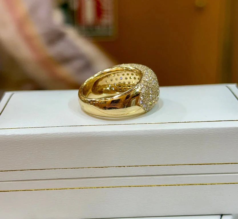 full diamond band ring in 18-carat yellow gold - Image 9