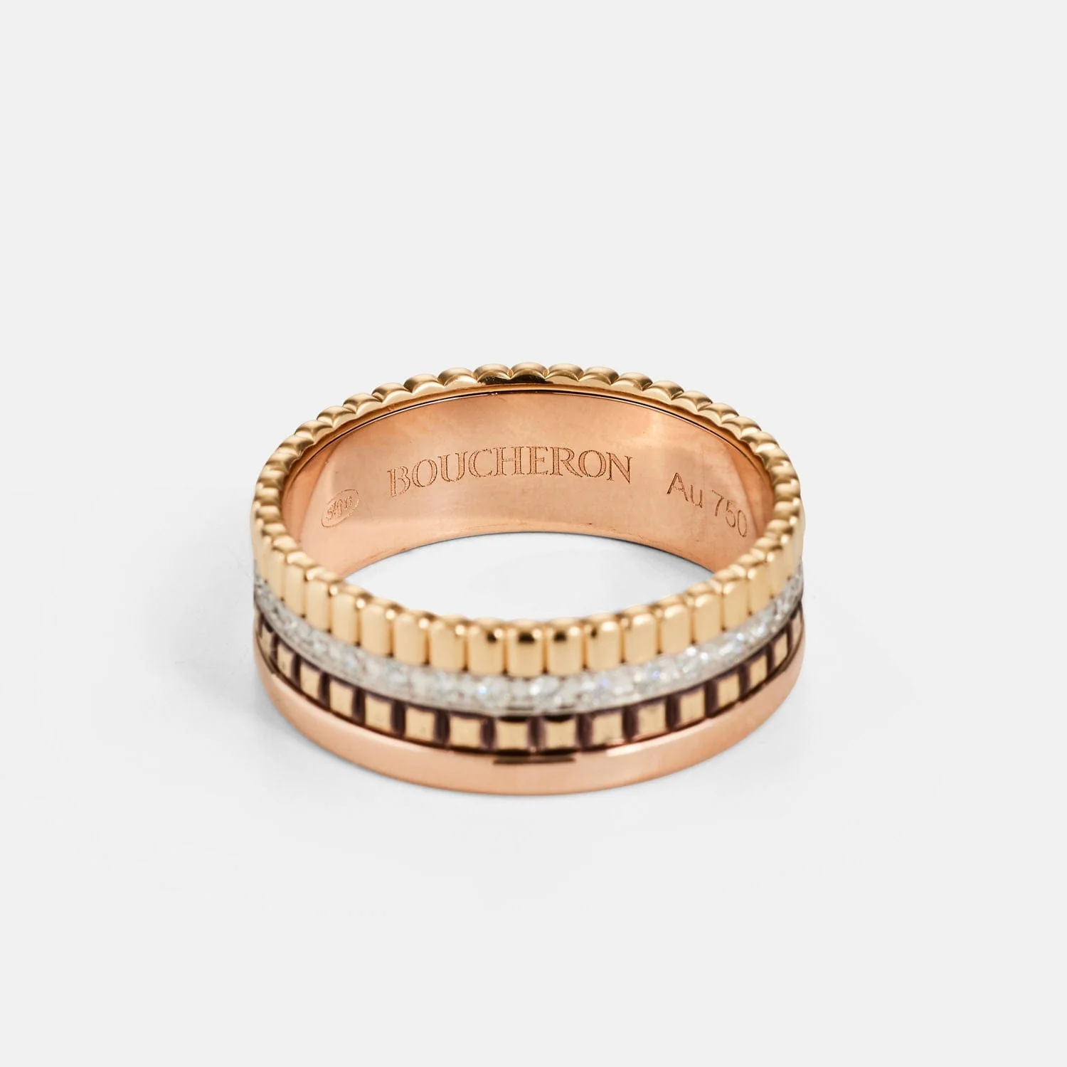 Boucheron - Ring Quatre in three PVD golds and diamonds - Image 6