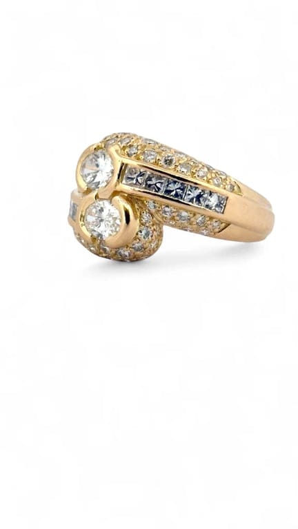 Domed ring Toi & Moi in yellow gold and diamonds  - Image 5
