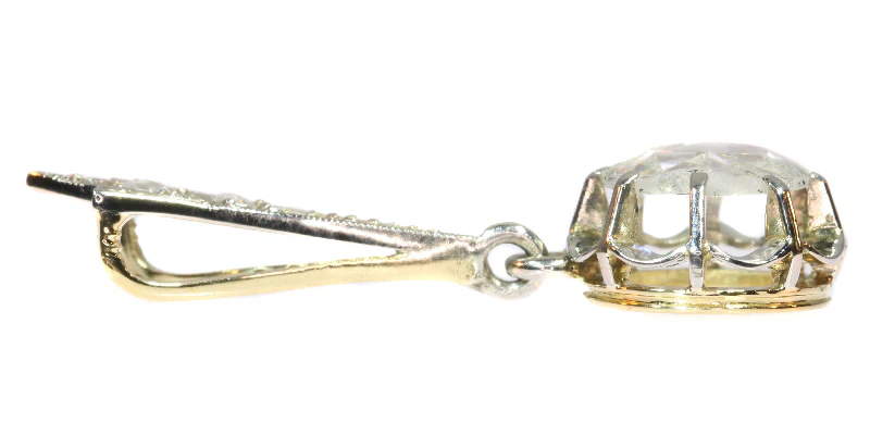 Big Rose Cut Diamond Art Deco Pendant Belle Epoque - Image 6