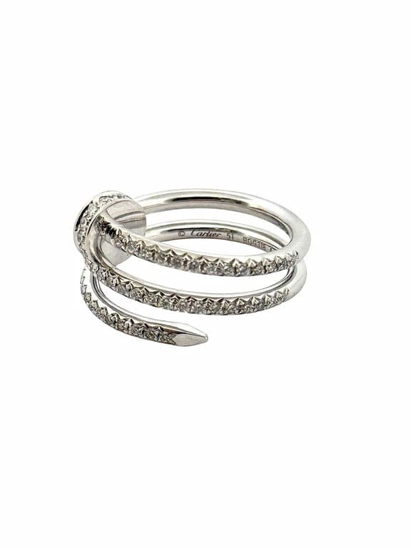 Ring Cartier juste un clou in white gold and diamonds  - Image 3