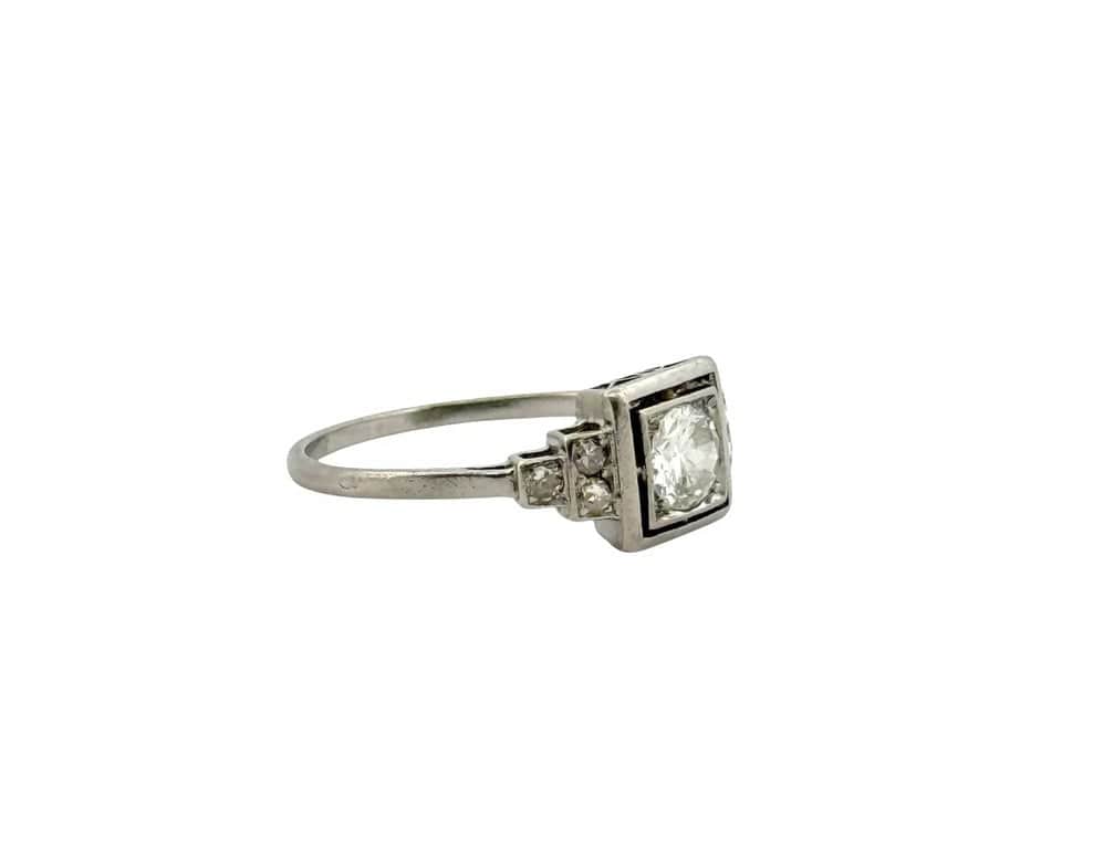 Art Deco ring in platinum and diamonds - Image 6
