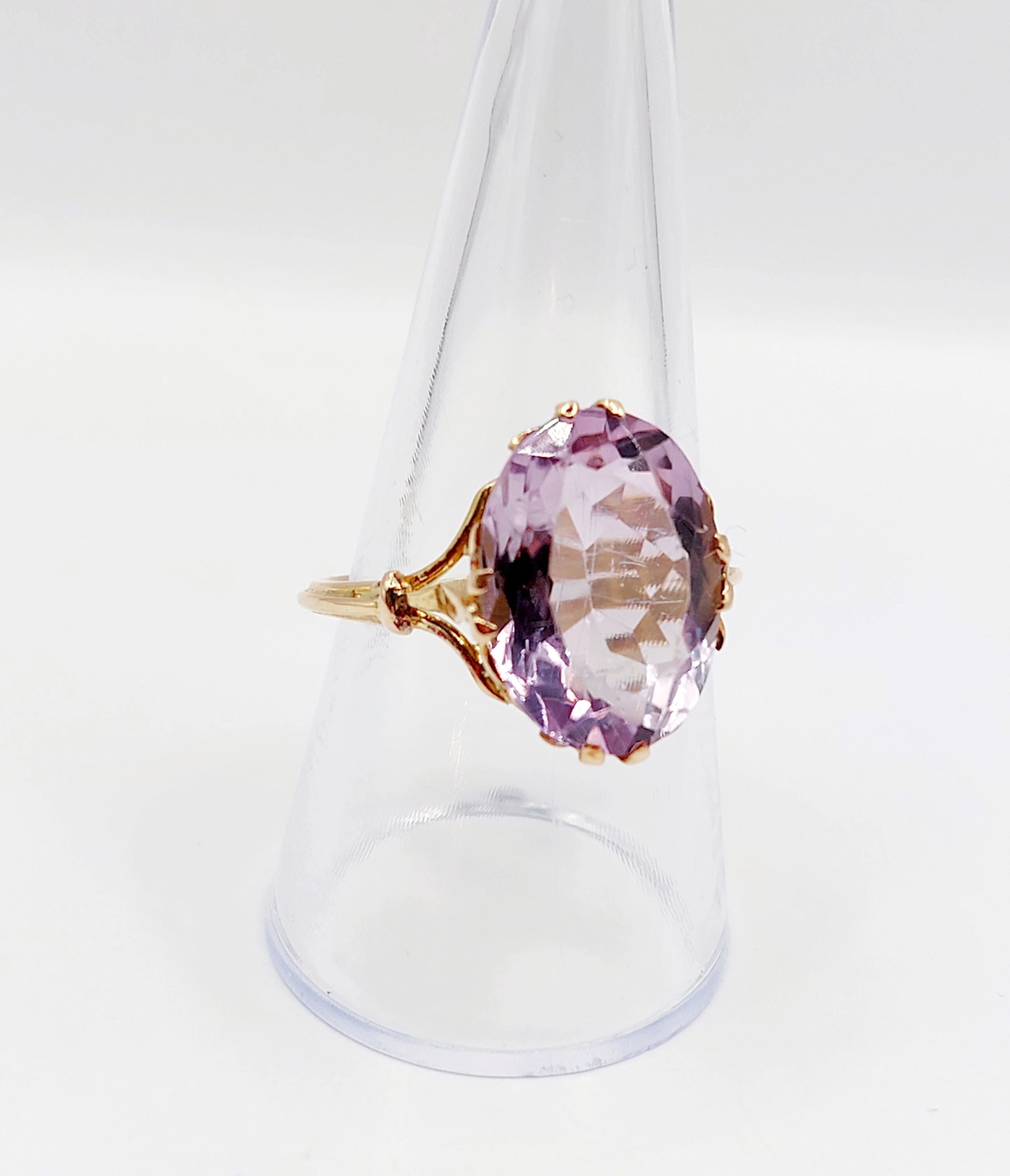 Rose gold amethyst cocktail ring (circa 1900) - Image 12