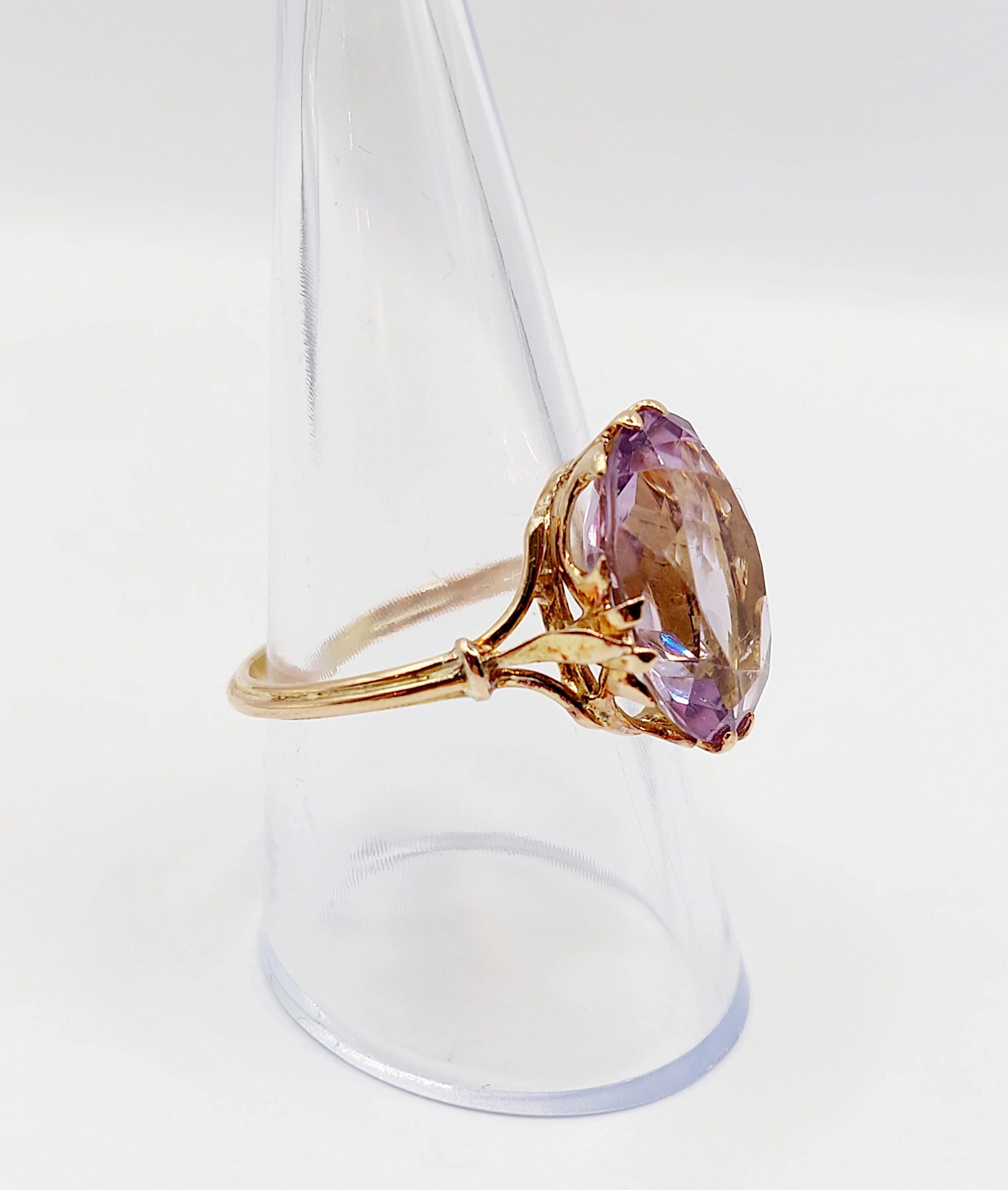 Rose gold amethyst cocktail ring (circa 1900) - Image 7