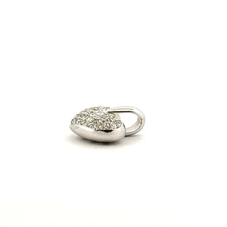 Heart pendant in 18-carat white gold and diamonds - Image 10