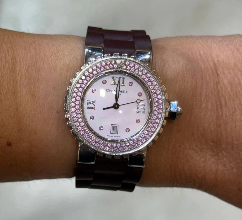Watch Chaumet Class One pink sapphires and diamonds - Image 3