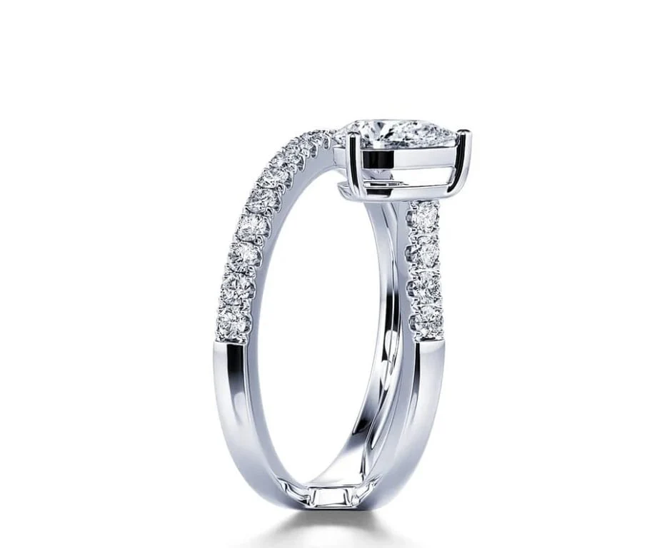 Creation ring in platinum and natural diamonds - Image 3