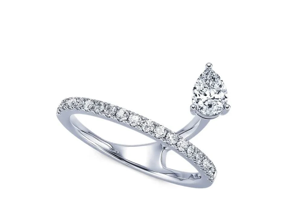 Creation ring in platinum and natural diamonds - Image 4
