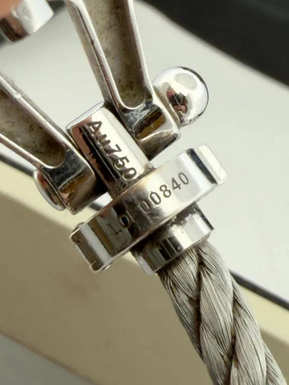 Fred Force 10 bracelet in white gold and steel - Image 5