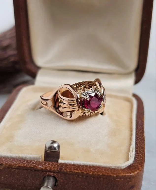 Composite ruby dome ring in 18-carat rose gold - Image 8