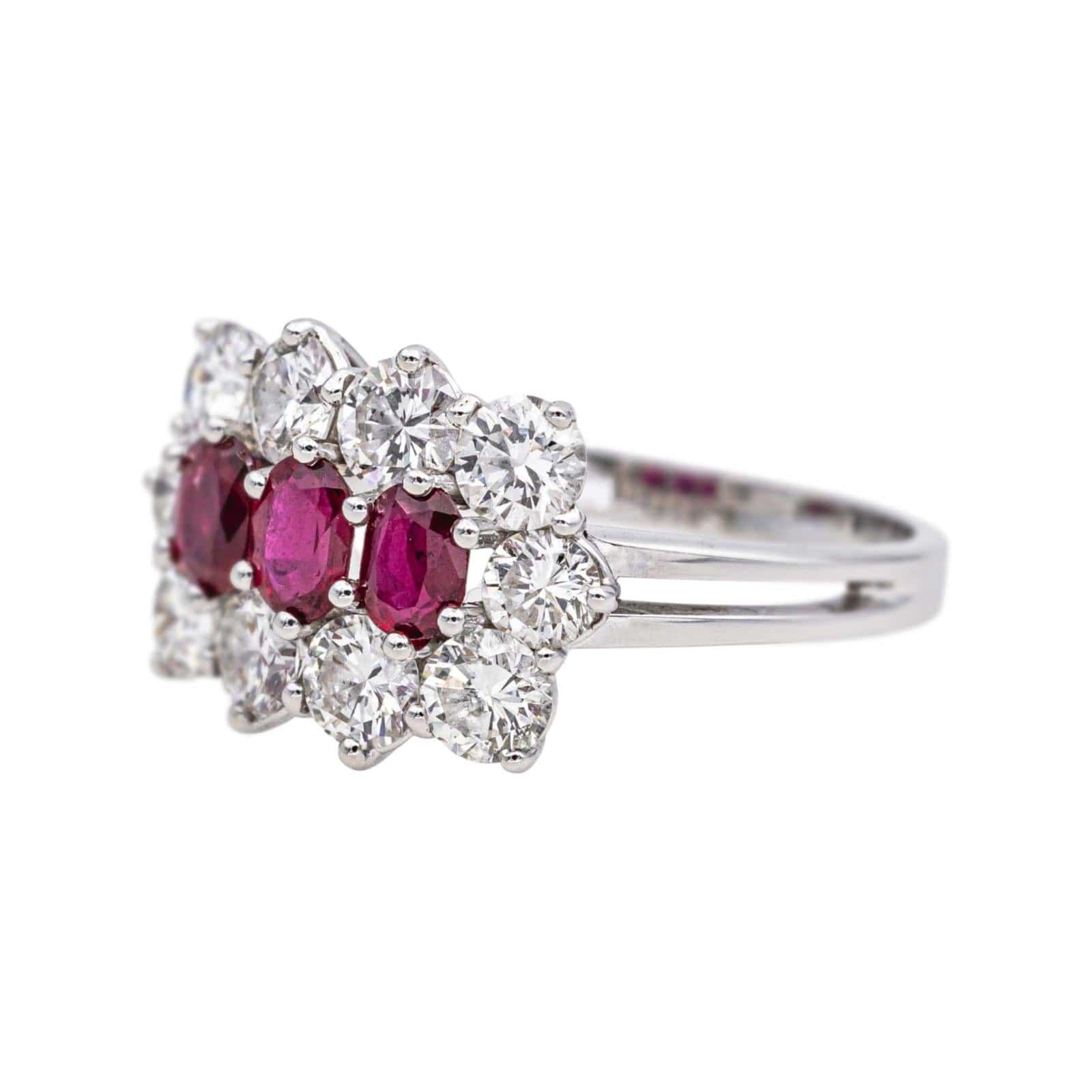 White gold ring Ruby, Diamond - Image 4