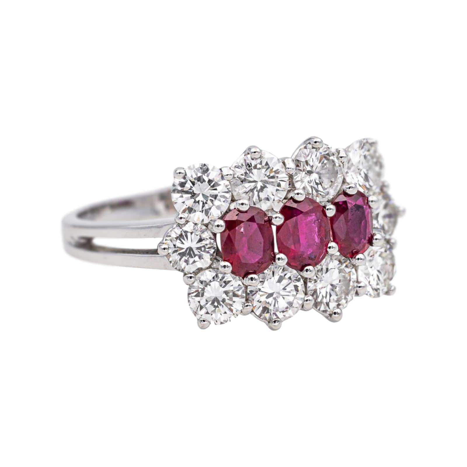 White gold ring Ruby, Diamond - Image 6