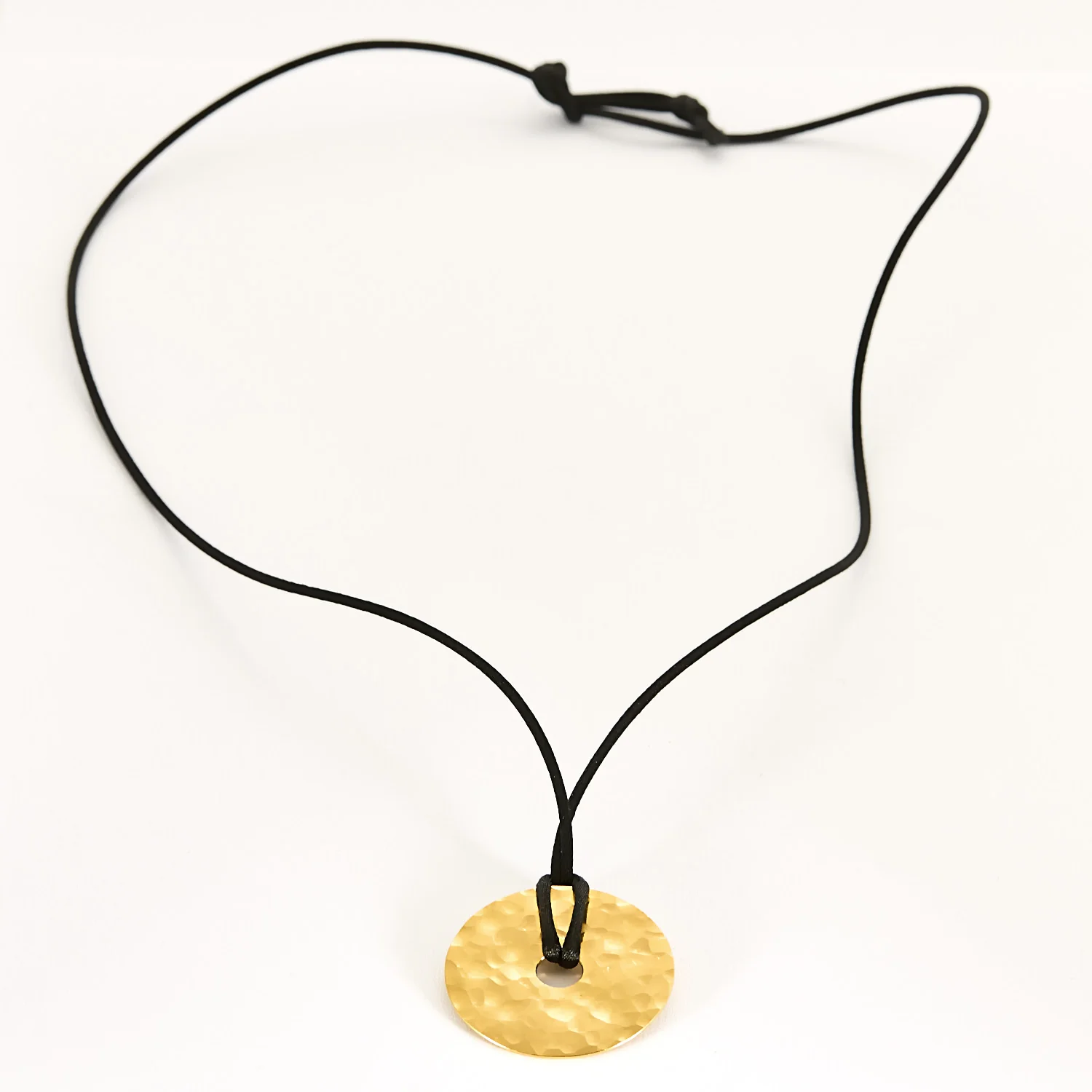 DINH VAN - PI - Yellow gold pendant and black silk cord - Image 4